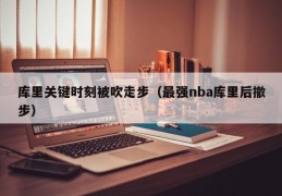 库里关键时刻被吹走步（最强nba库里后撤步）