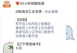 [铁西核酸]沈阳铁西区哪里可以24小时全天做核酸检测？附地址