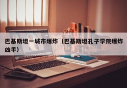 巴基斯坦一城市爆炸（巴基斯坦孔子学院爆炸凶手）