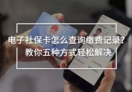 [怎样查询社保卡的缴费情况]电子社保卡怎么查询缴费记录？教你五种方式轻松解决
