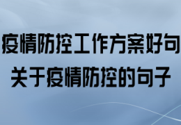 [关于疫情防护措施的句子]疫情防控工作方案好句_关于疫情防控的句子
